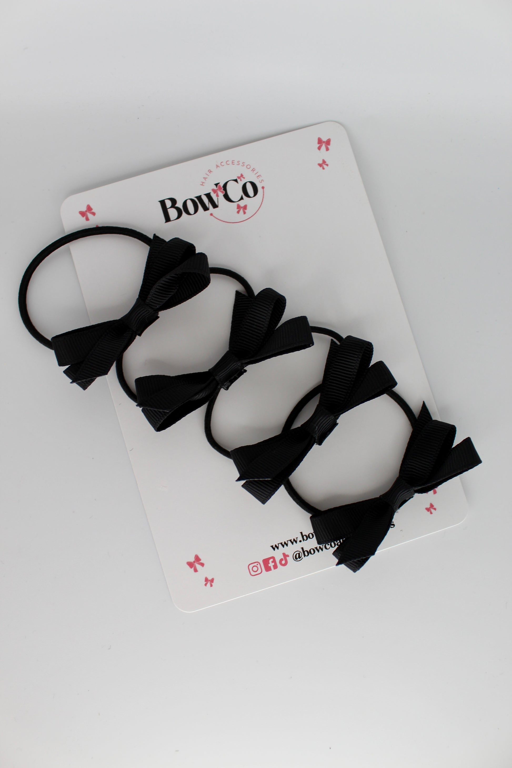 Ballerina Bows - Set of 4 - Elastic - Black