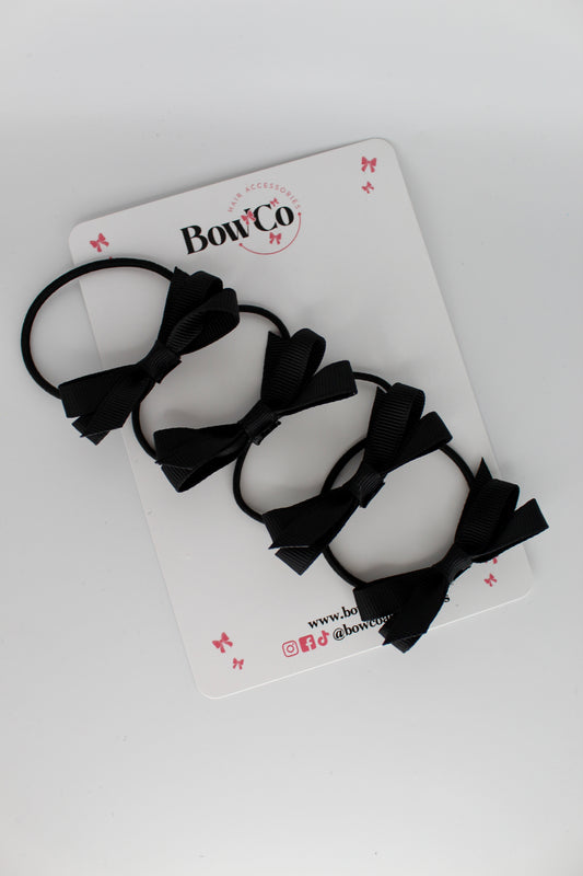 Ballerina Bows - Set of 4 - Elastic - Black
