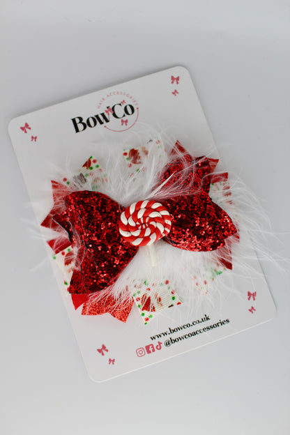 Christmas Candy Cane Bow