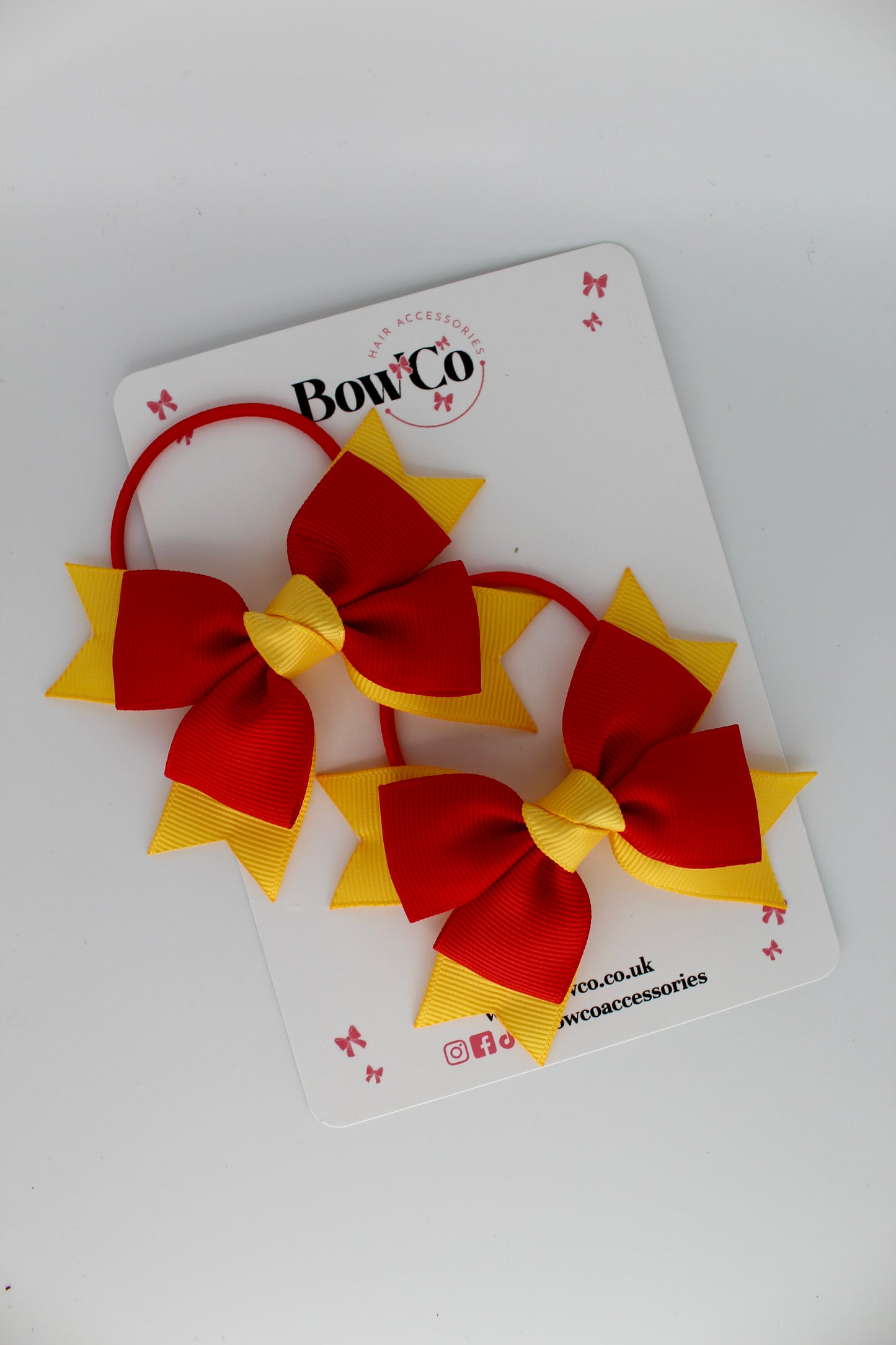 Knot Bow Set - Elastic - Red and Yellow Gold