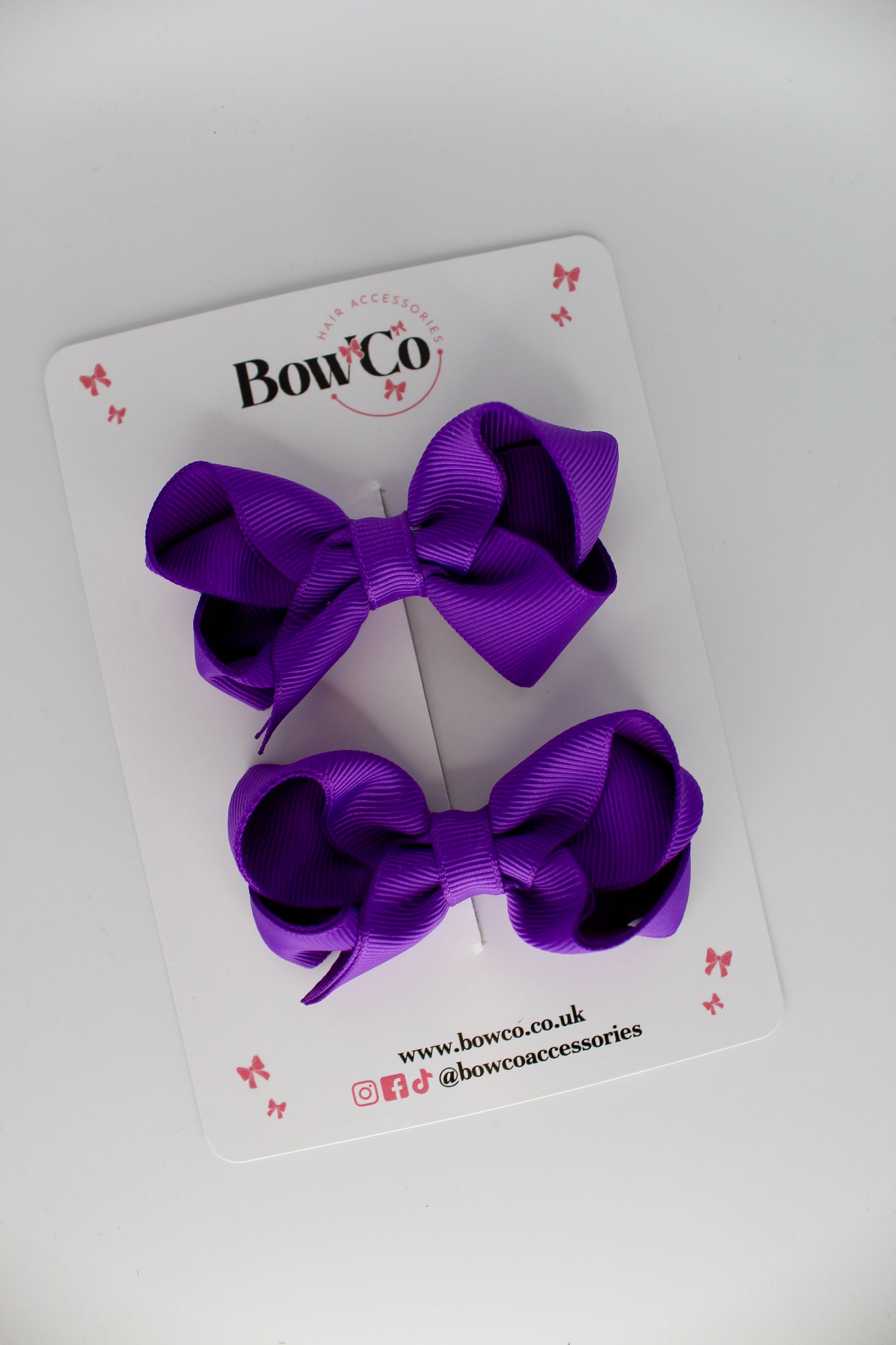 Loop Bow Set - Clip - Purple