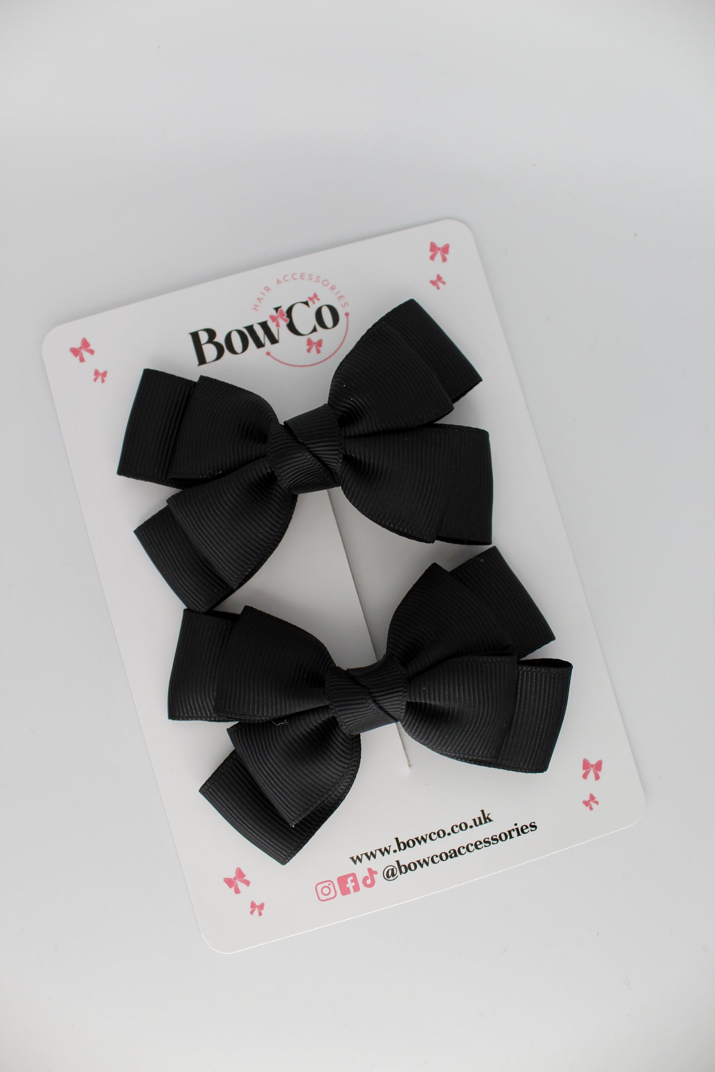 Layer Bow Set - Clip - Black