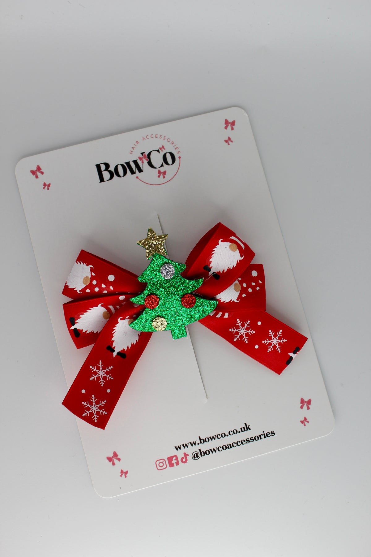 Christmas Tree Novelty Bow Red