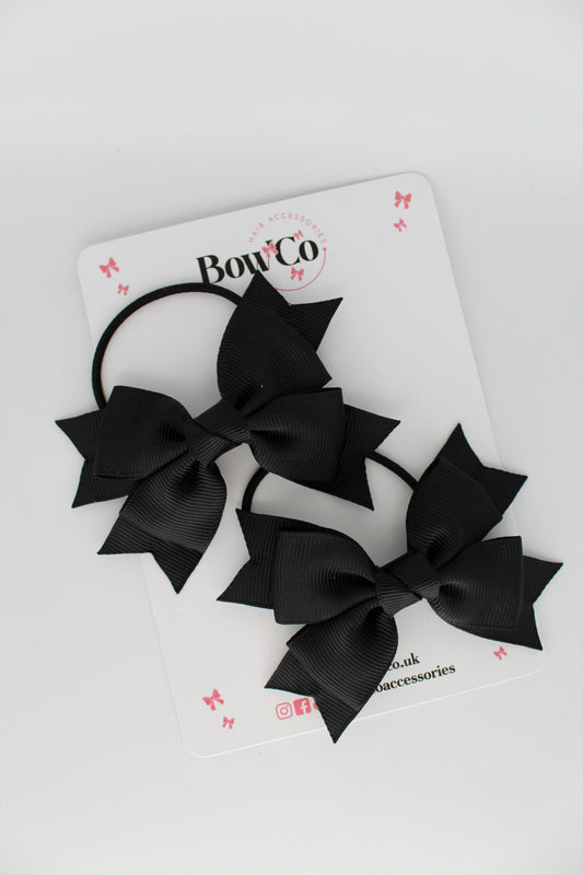 Knot Bow Set - Elastic - Black