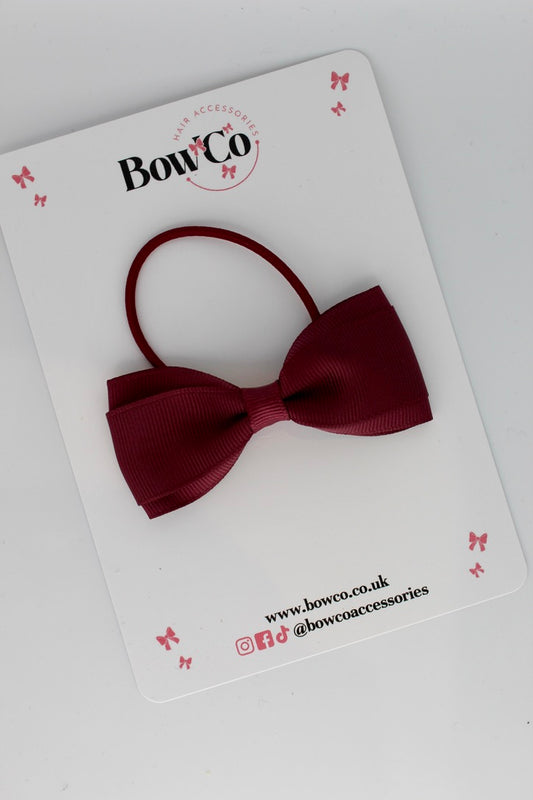 Burgundy - Tuxedo Bow - Elastic