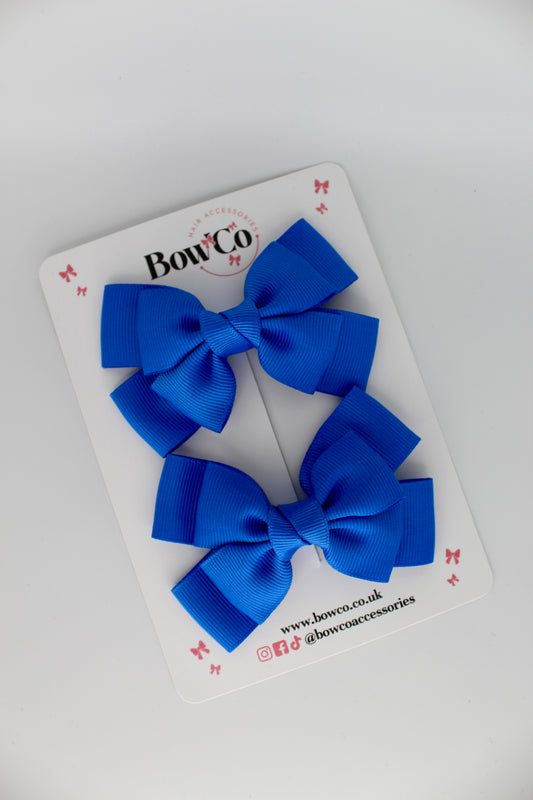 Layer Bow Set - Clip - Royal Blue