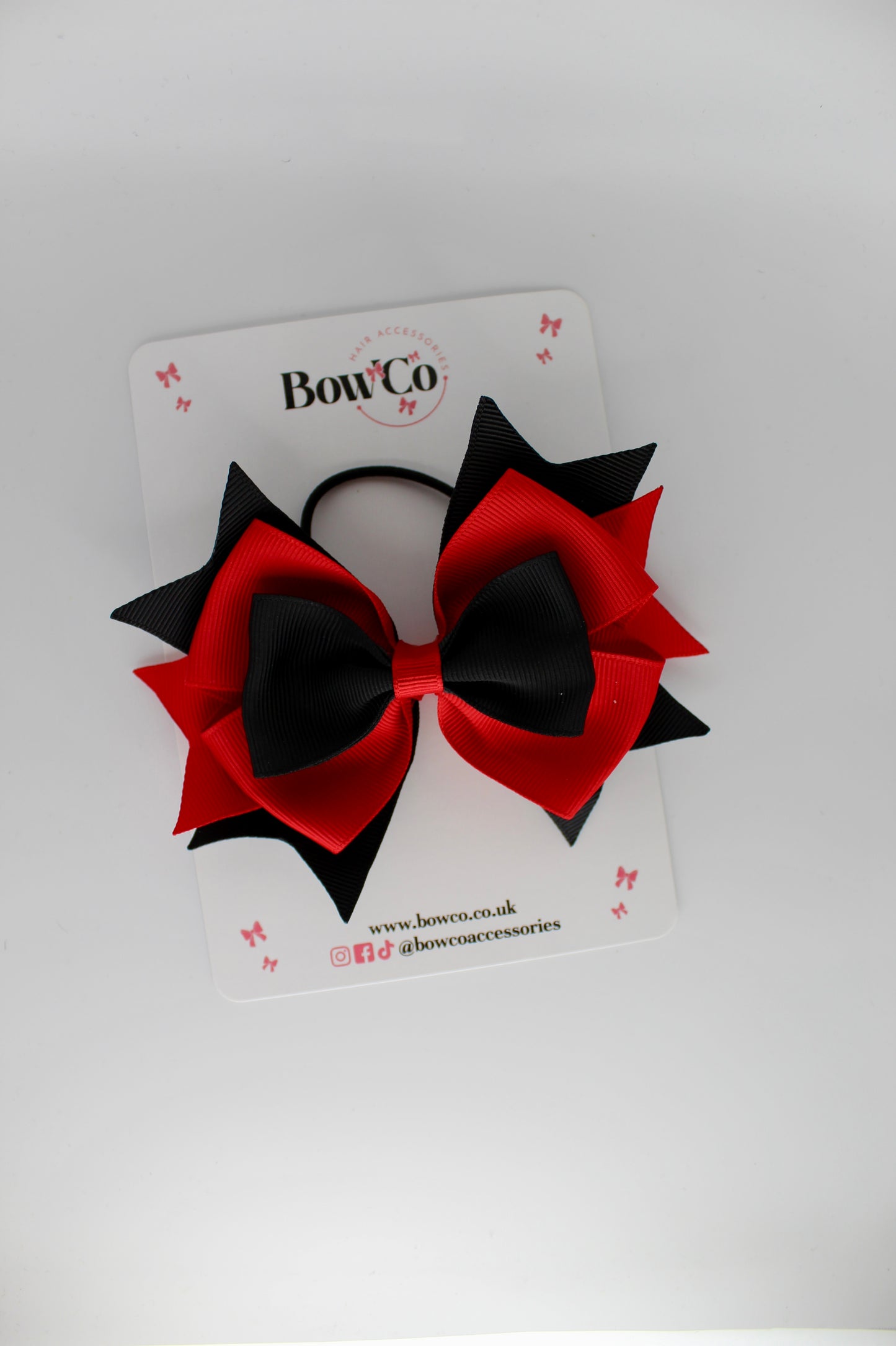 Layer Bow - Elastic - Red and Black
