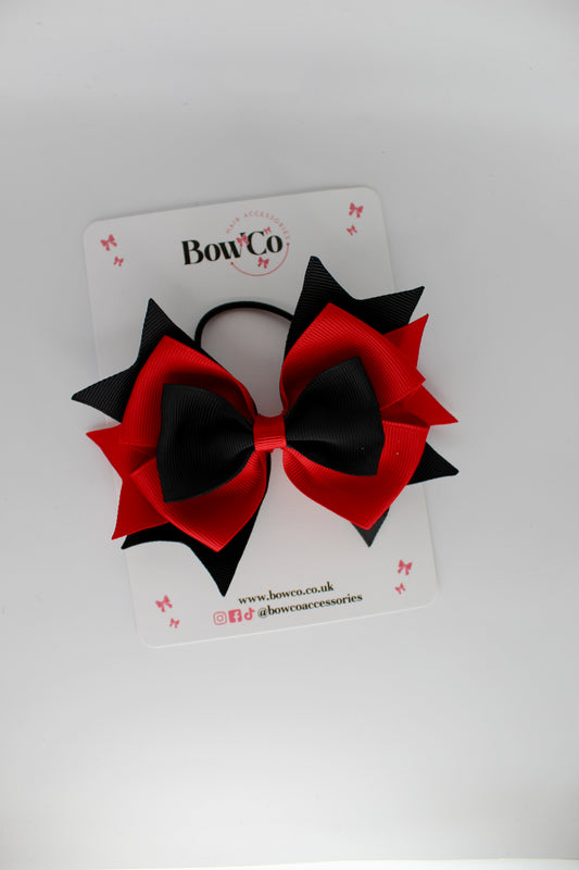 Layer Bow - Elastic - Red and Black