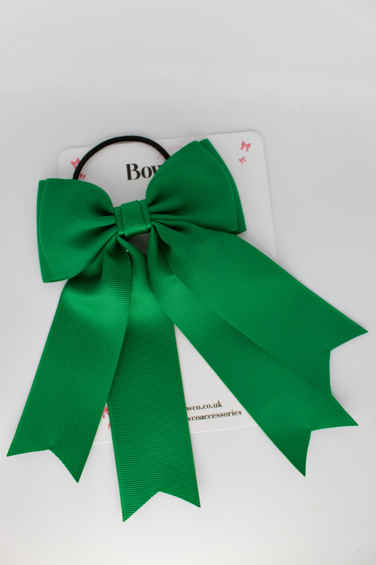 Classic Tail Bow - Elastic - Forest Green