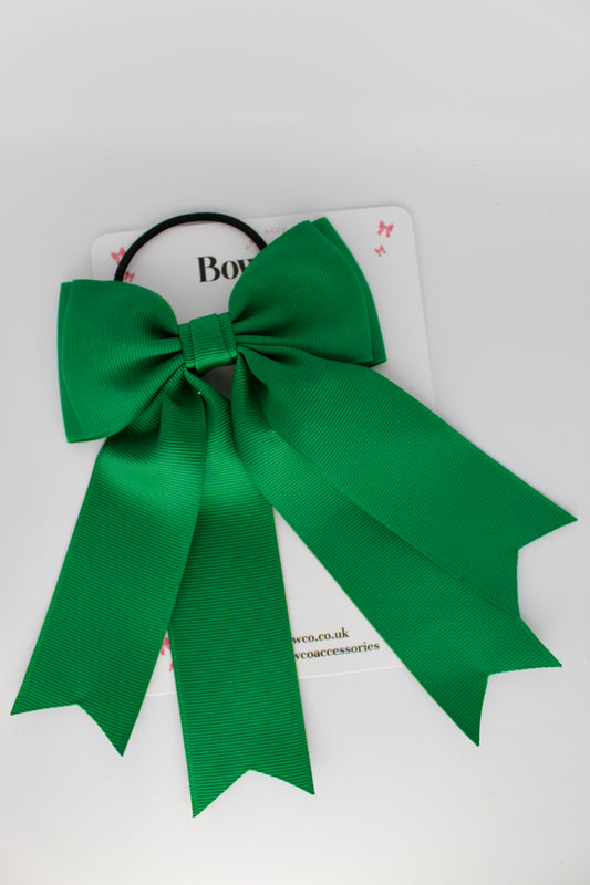 Classic Tail Bow - Elastic - Forest Green