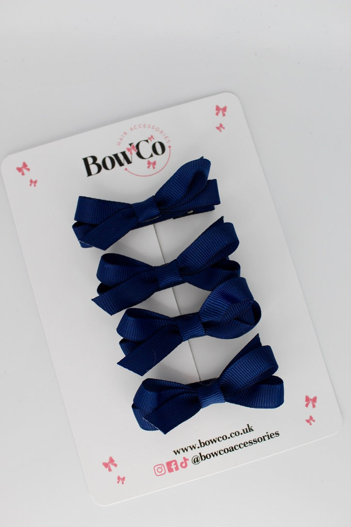 Ballerina Bows - Set of 4 - Clip - Navy Blue