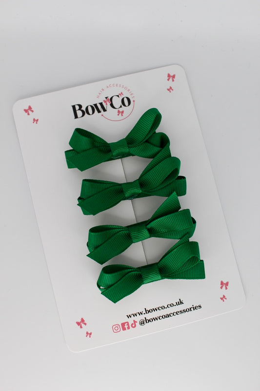 Ballerina Bows - Set of 4 - Clip - Forest Green