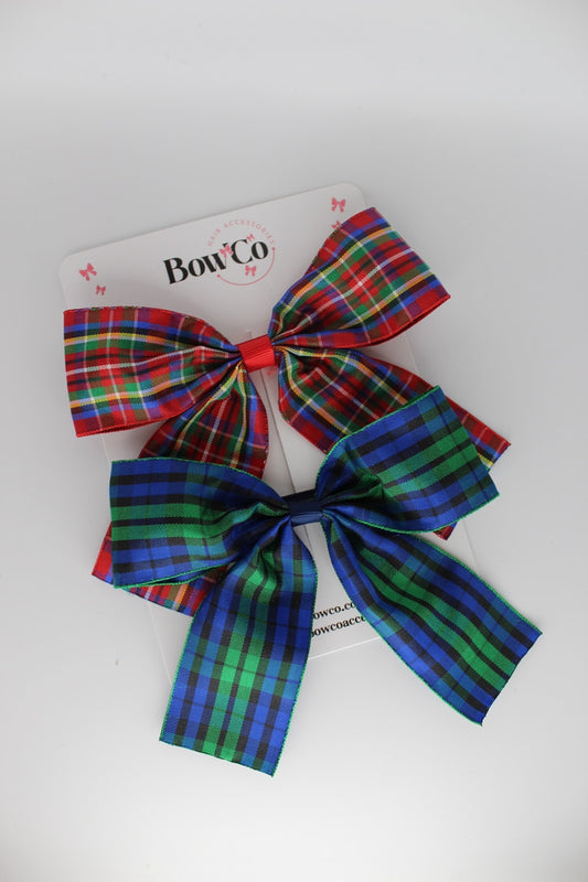 Double Tartan Bow Set