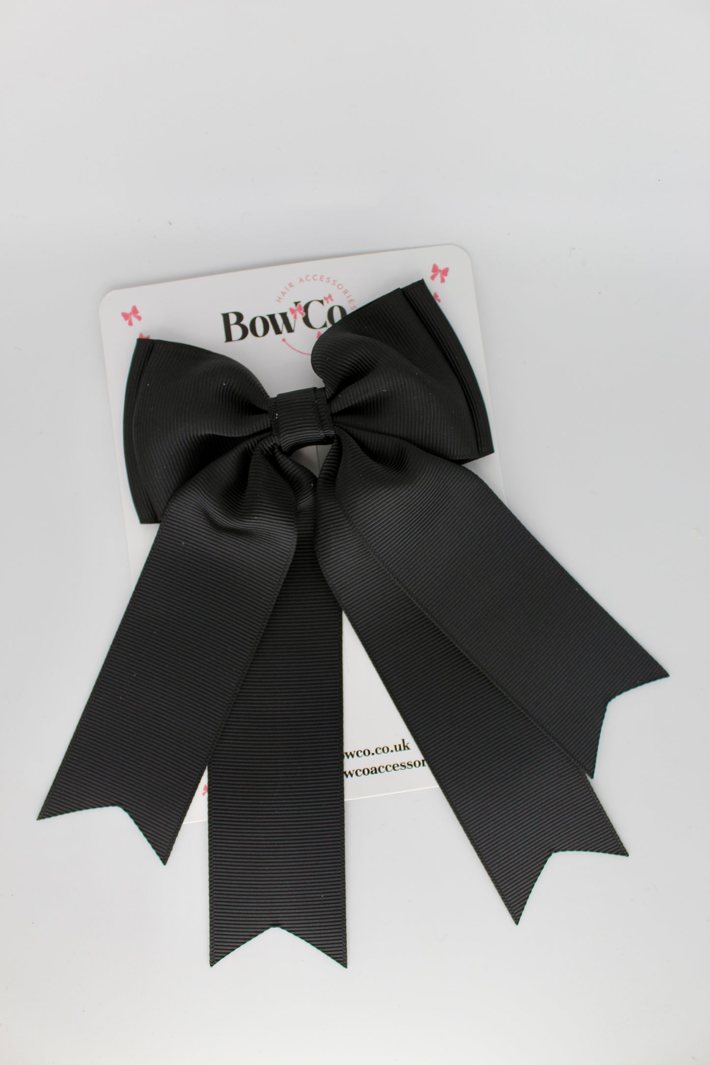 Classic Tail Bow - Clip - Black