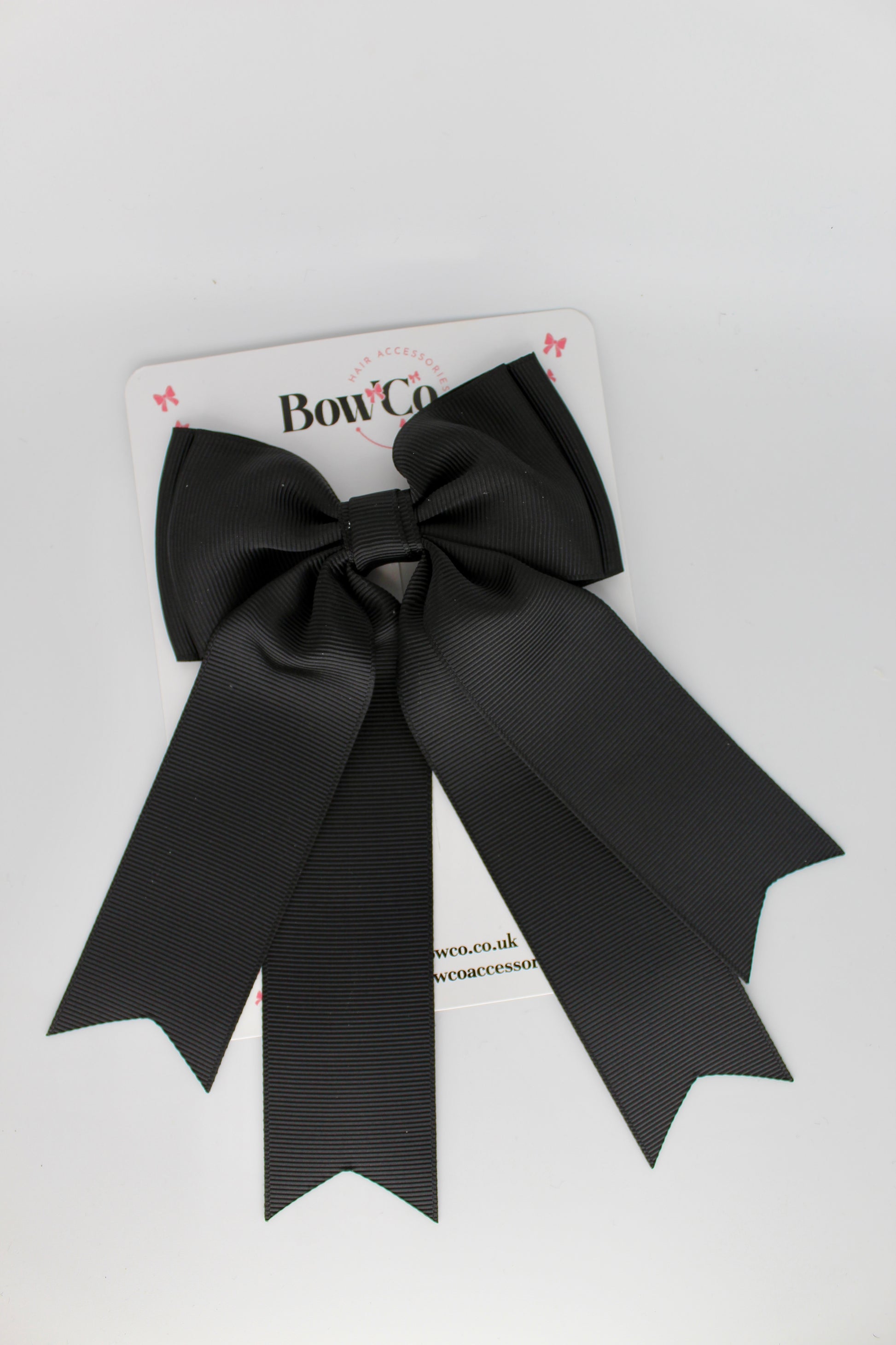 Classic Tail Bow - Clip - Black