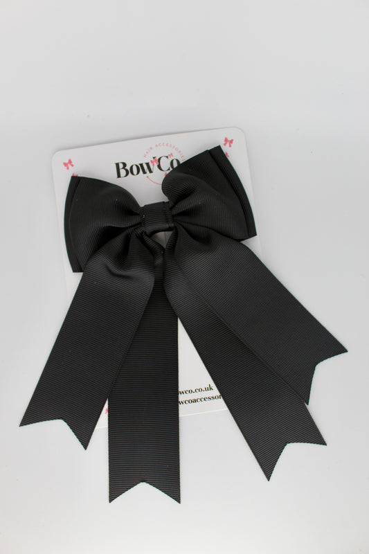 Classic Tail Bow - Clip - Black