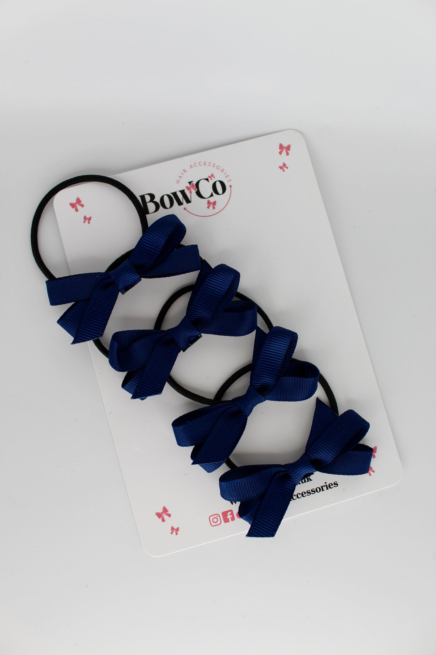 Ballerina Bows - Set of 4 - Elastic - Navy Blue