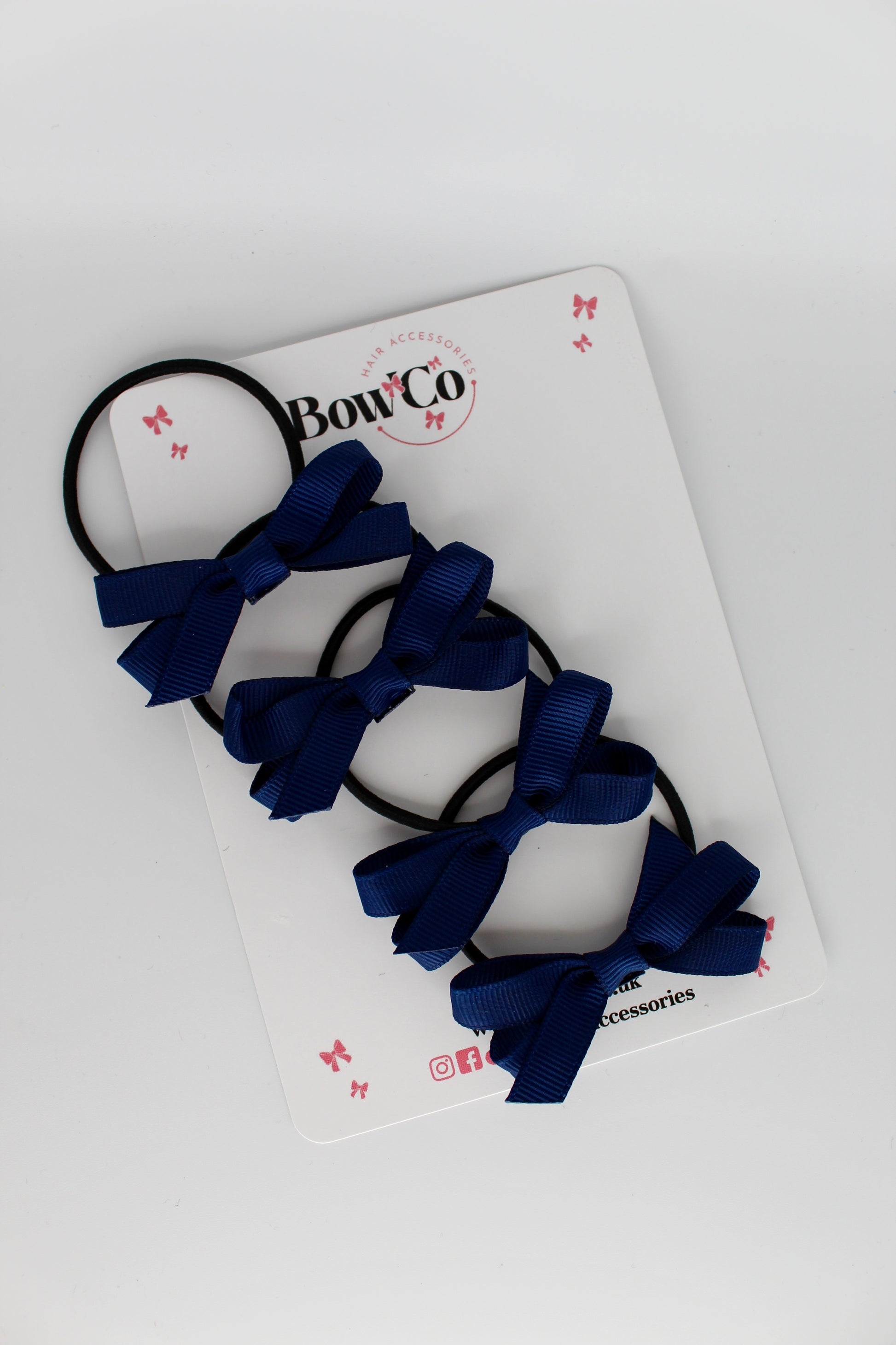 Ballerina Bows - Set of 4 - Elastic - Navy Blue