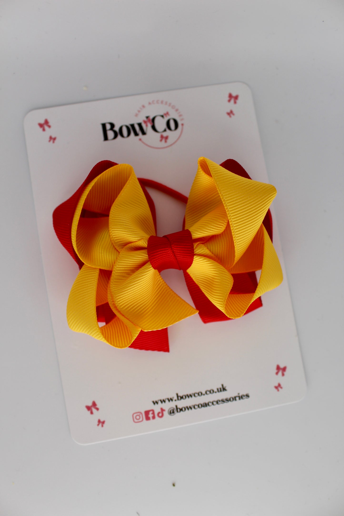Double Loop Bow - Elastic - Red and Yellow Gold