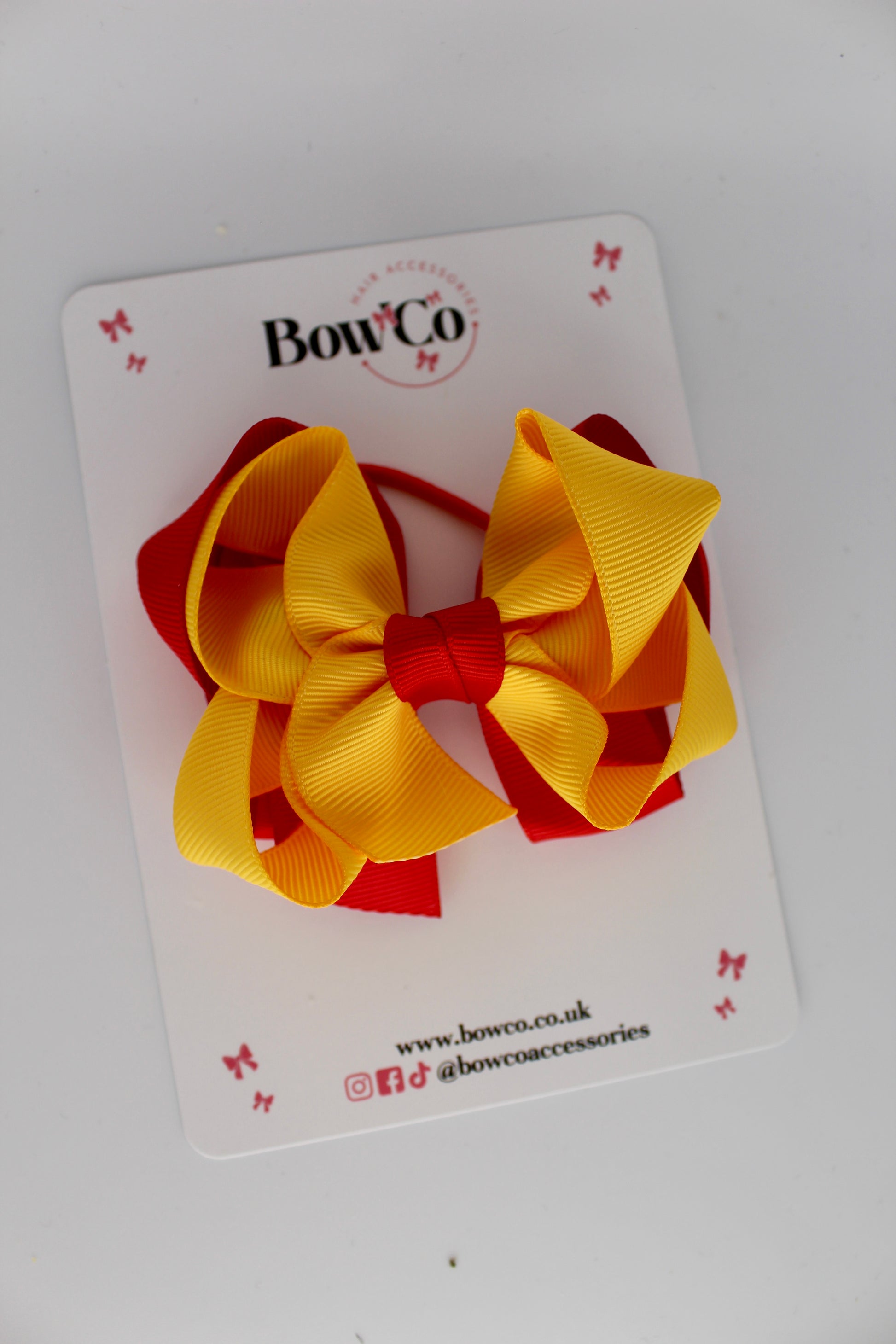 Double Loop Bow - Elastic - Red and Yellow Gold