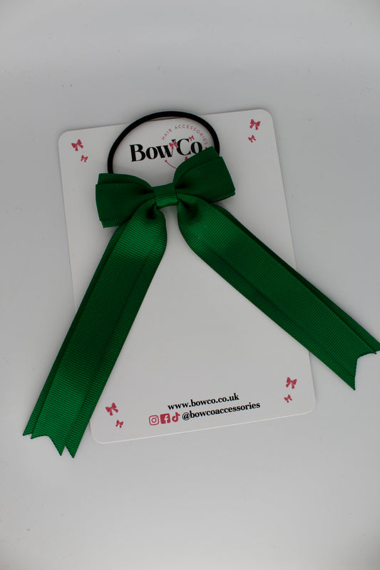Tuxedo Tails Bow - Elastic - Forest Green