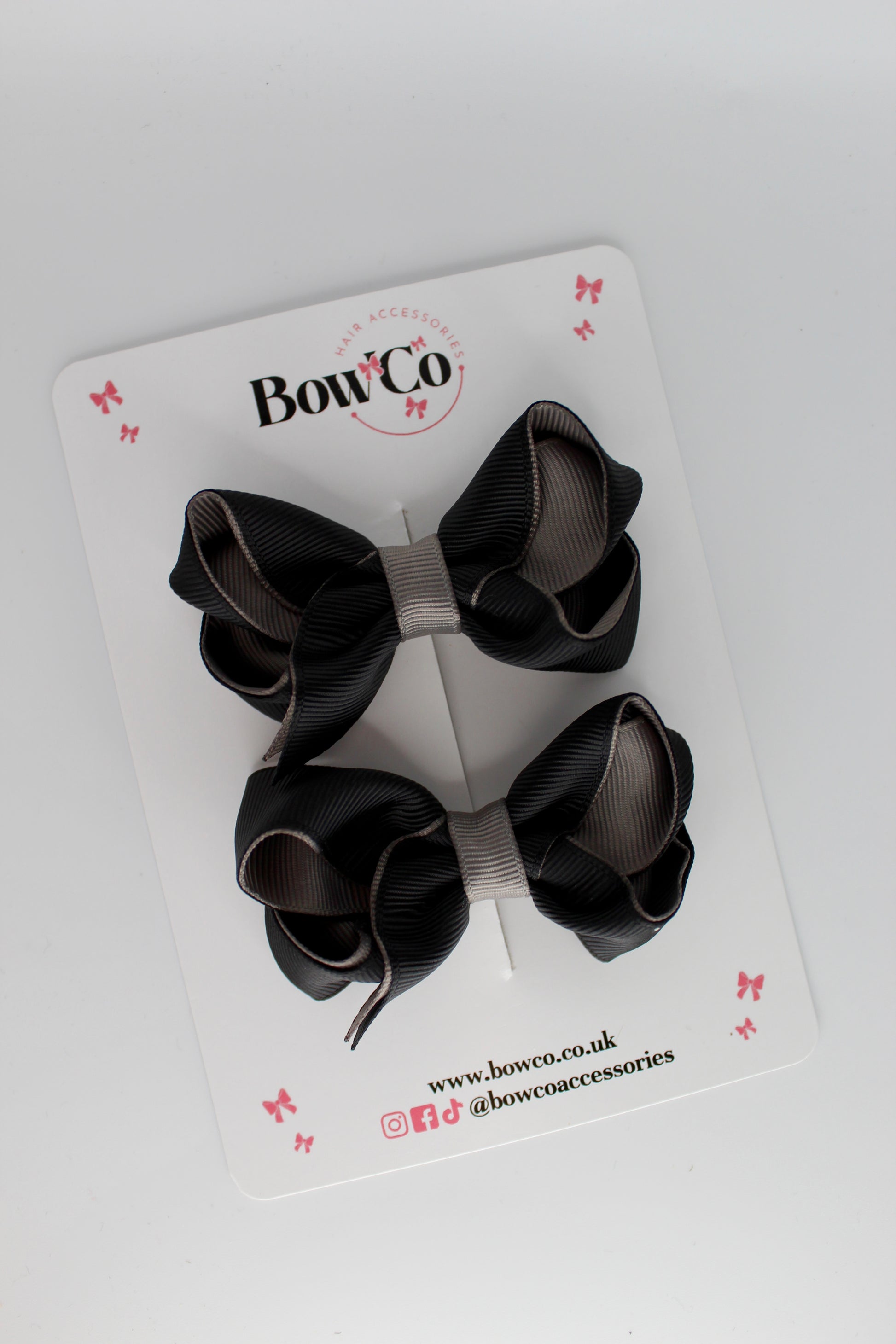 Loop Bow Set - Clip - Black and Metal Grey