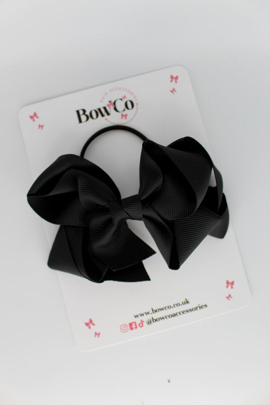 Double Loop Bow - Elastic - Black