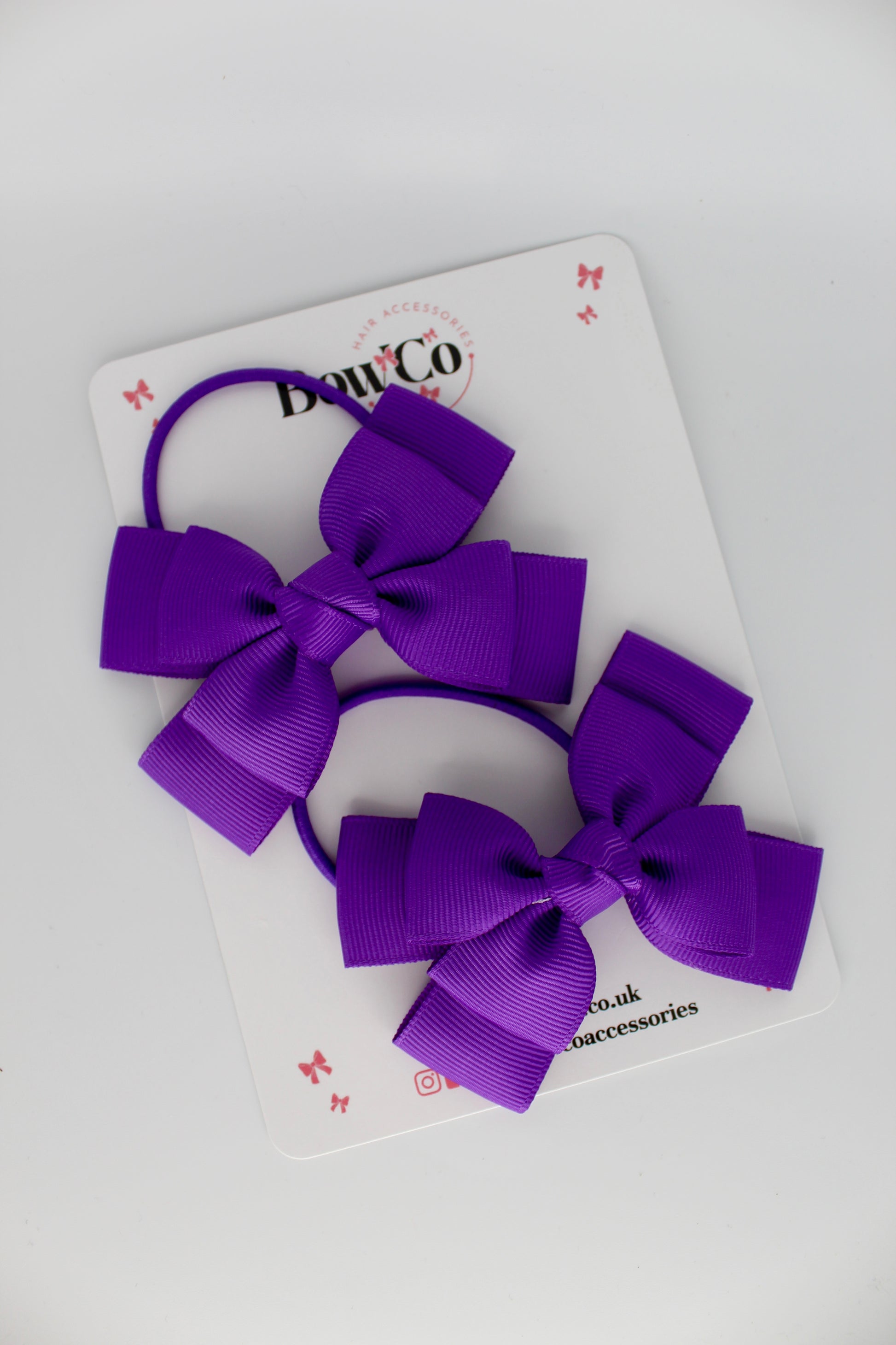 Layer Bow Set - Elastic - Purple