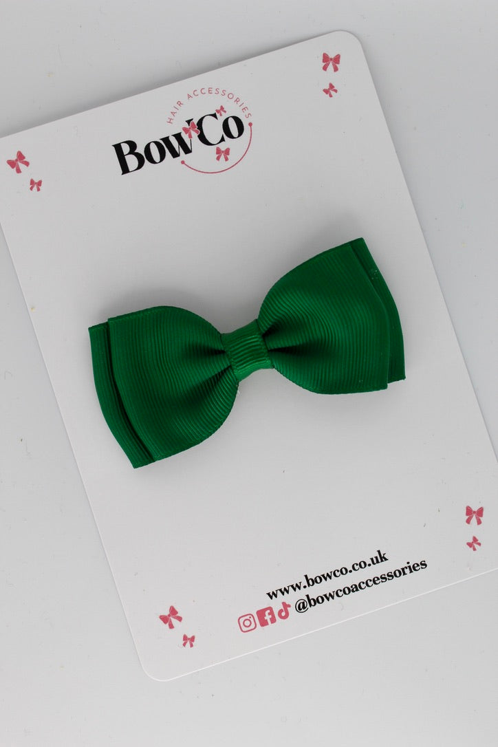 Forest Green Double Lapel - Clip