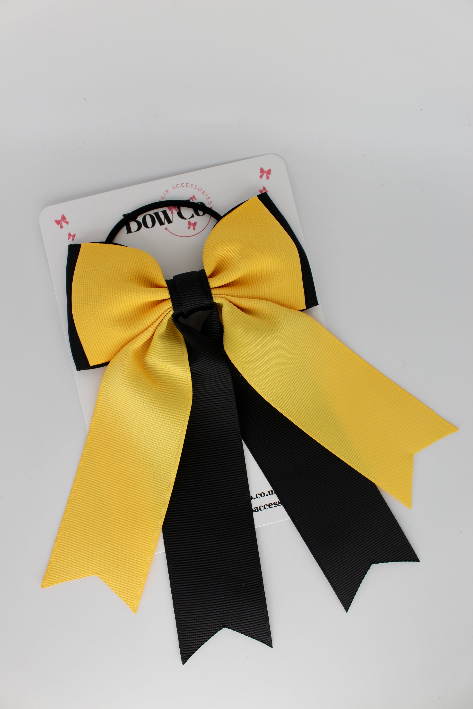 Classic Tail Bow - Elastic - Black and Yellow Gold