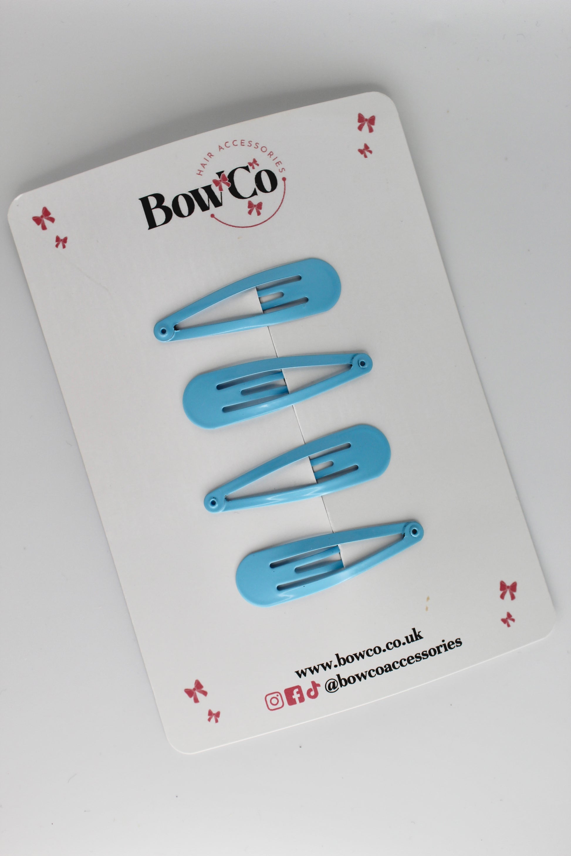 Light Blue Snap Clips - Pack of 4