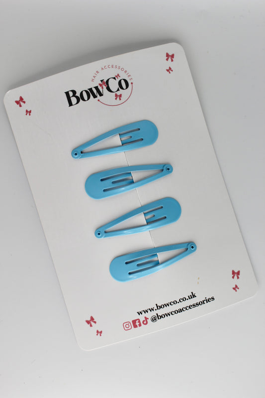 Light Blue Snap Clips - Pack of 4