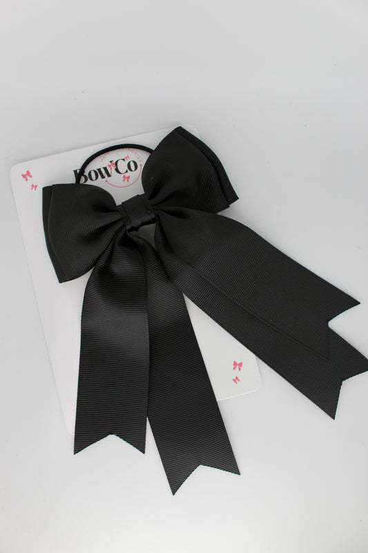 Classic Tail Bow - Elastic - Black