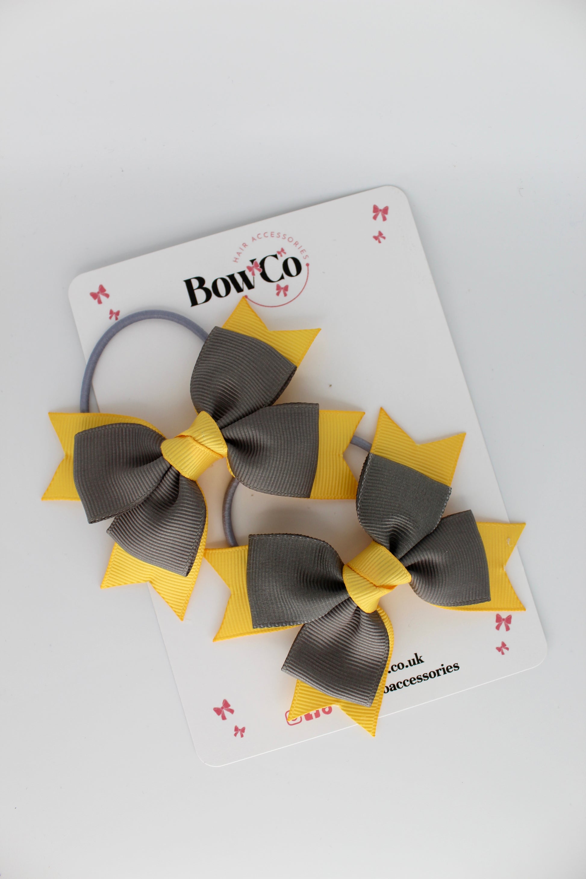 Knot Bow Set - Elastic - Metal Grey and Yellow Gold