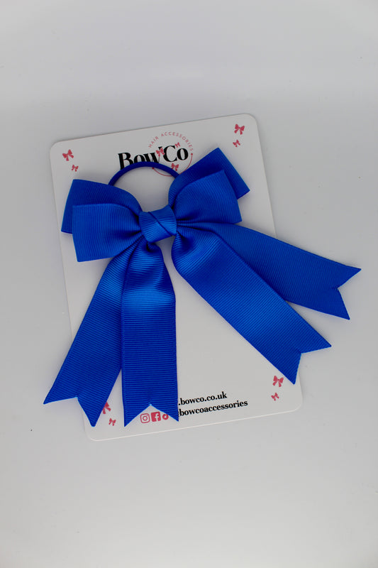 Double Ribbon Tail – Elastic - Royal Blue