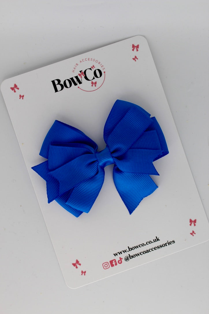 Royal Blue - Double Tail Bow - Clip