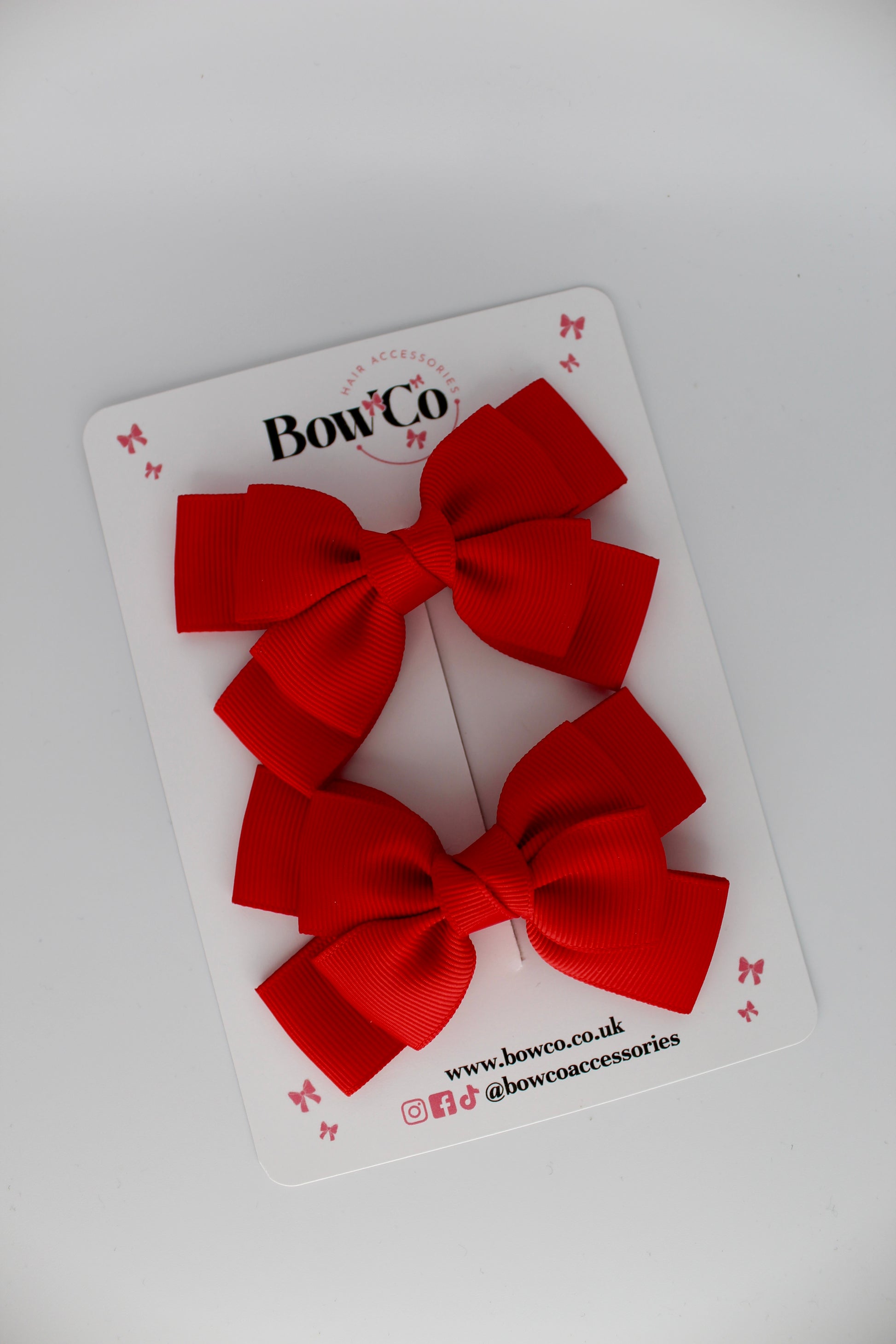 Layer Bow Set - Clip - Red