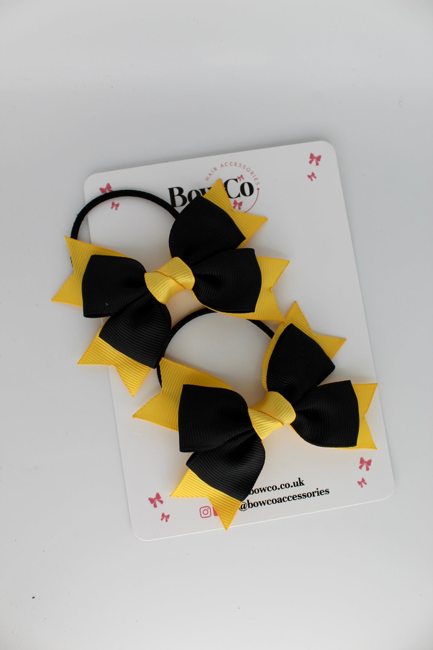 Knot Bow Set - Elastic - Black and Yellow Gold