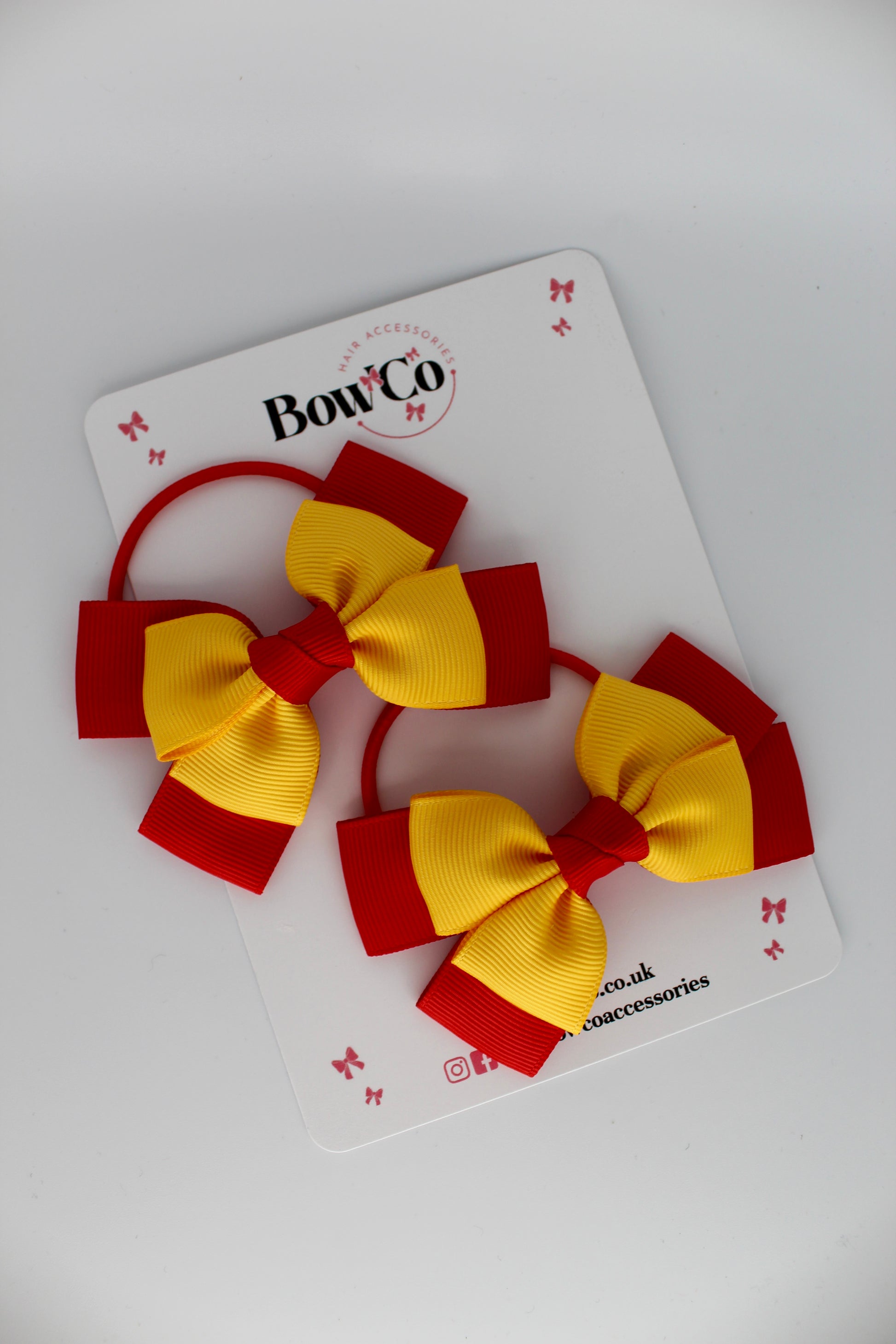 Layer Bow Set - Elastic - Red and Yellow