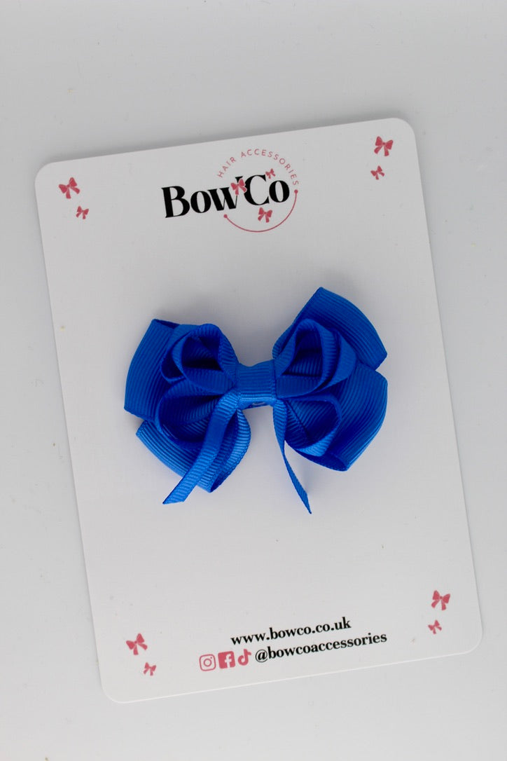 Royal Blue - Double Bow - Clip
