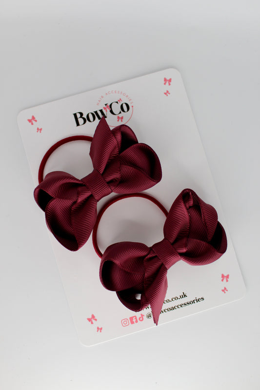 Loop Bow Set - Elastic - Burgundy