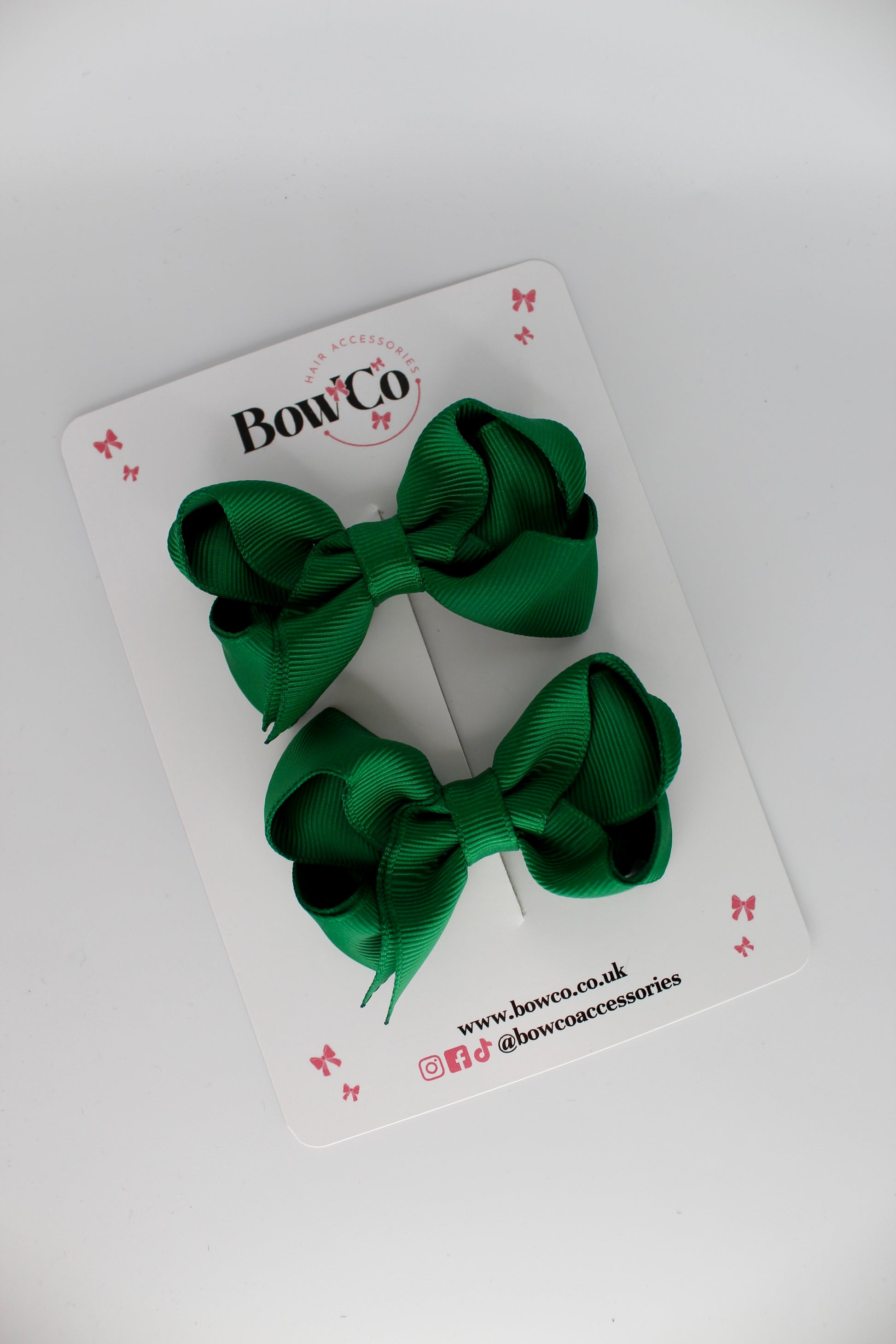 Loop Bow Set - Clip - Forest Green