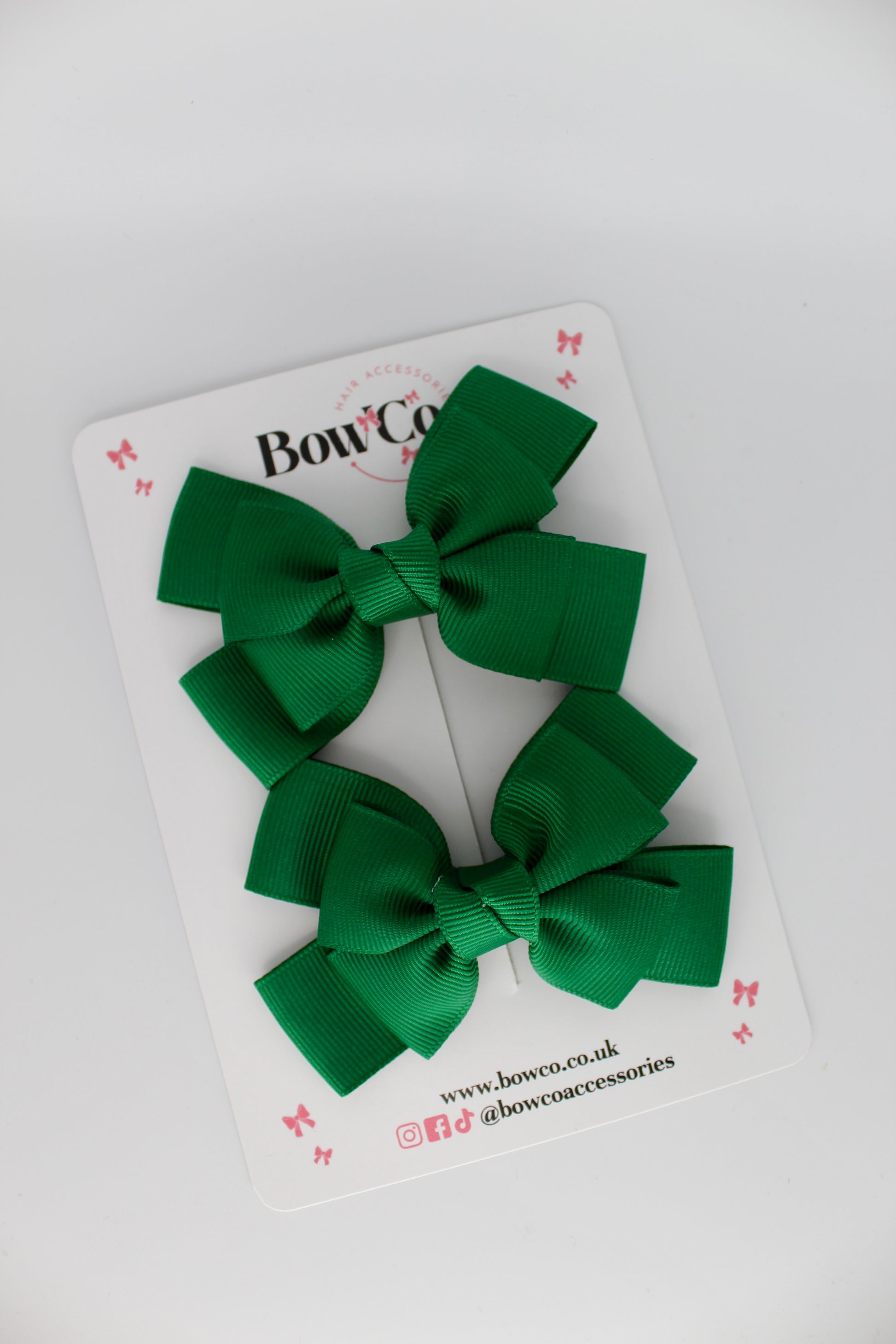 Layer Bow Set - Clip - Forest Green