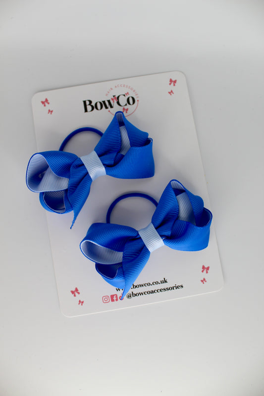 Loop Bow Set - Elastic - Royal Blue and Bluebell