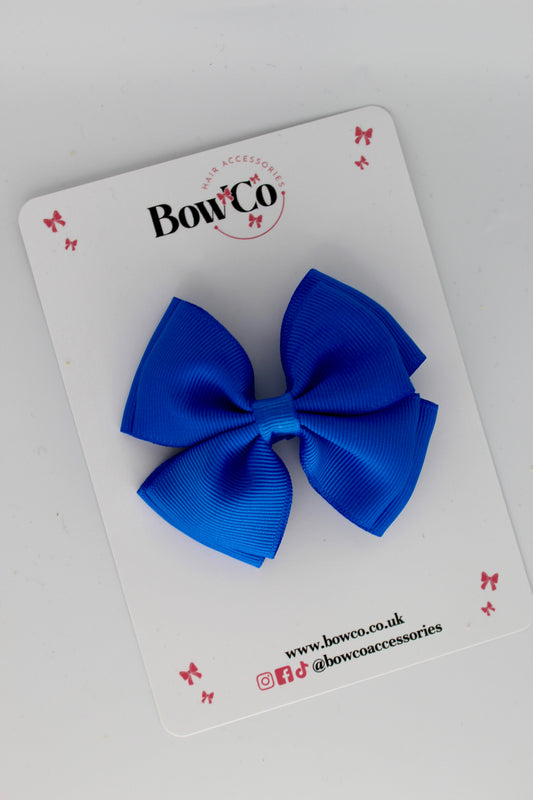 Double Layer Bow - Royal Blue - Clip