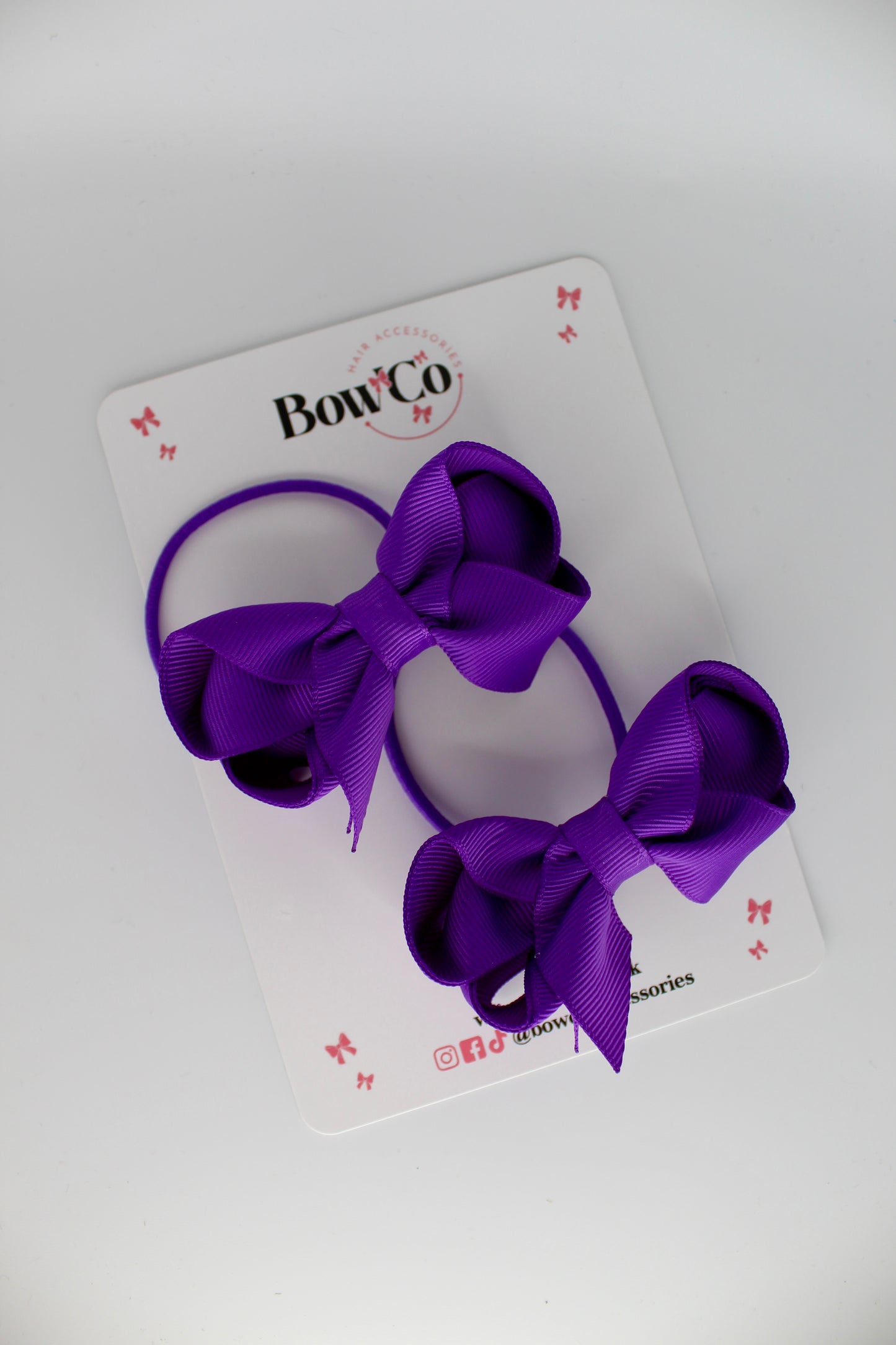 Loop Bow Set - Elastic - Purple