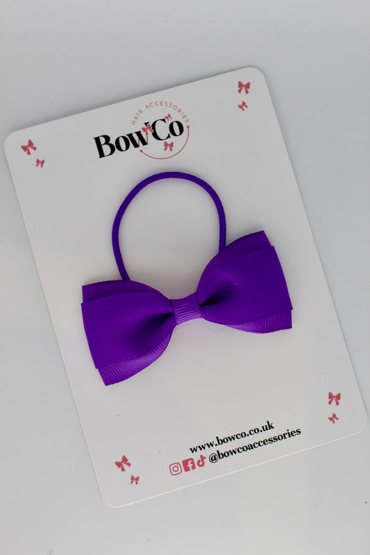 Purple - Tuxedo Bow - Elastic