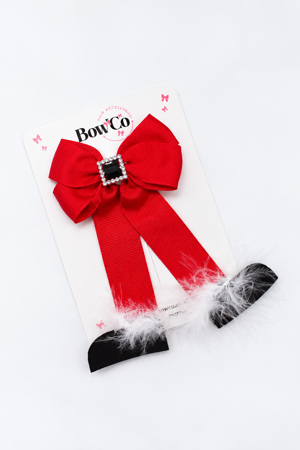 Christmas Santa Legs Hair Bow – Red Festive Hair Clip for Girls