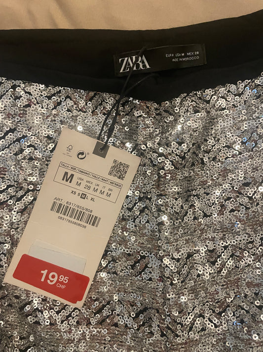 Streamer Tail School Hair Bow – Elastic - Black and Metal Grey