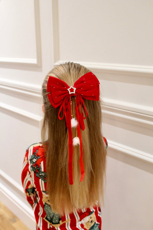 The Ultimate Festive Showstopper – Triple Loop Bow with 8-Inch Tails